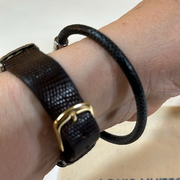 Louis Vuitton Keep It Bracelet Damier Ebene made in Spain 2021 & LV Dustbag - Picture 16 of 17